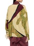 Back View - Click To Enlarge - YANGKEHAN - Scarf Neck Printed Drape Silk Shirt