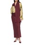 Figure View - Click To Enlarge - YANGKEHAN - Scarf Neck Printed Drape Silk Shirt
