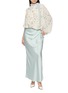 Figure View - Click To Enlarge - YANGKEHAN - Asymmetrical Tie Neck Silk Top