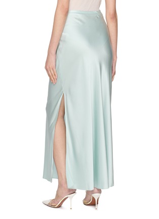 Back View - Click To Enlarge - YANGKEHAN - Draped Silk Maxi Skirt