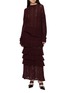 Figure View - Click To Enlarge - YANGKEHAN - Tiered Knit Maxi Skirt