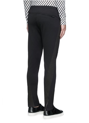 Back View - Click To Enlarge - - - Side stripe zip cuff jogging pants