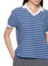  - CLOVE - Multi Striped Contrast Trim Polo Shirt