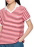  - CLOVE - Multi Striped Contrast Trim Polo Shirt