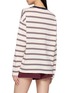 Back View - Click To Enlarge - CLOVE - Long Sleeve Multi Striped Contrast Crewneck Cotton T-Shirt