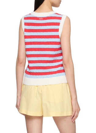 Back View - Click To Enlarge - CLOVE - Bouclé Striped Contrast Trim Vest