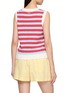 Back View - Click To Enlarge - CLOVE - Bouclé Striped Contrast Trim Vest