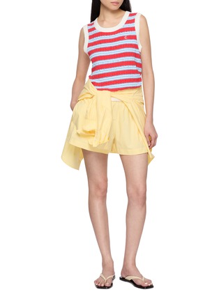Figure View - Click To Enlarge - CLOVE - Bouclé Striped Contrast Trim Vest