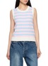 CLOVE Bouclé Striped Contrast Trim Vest