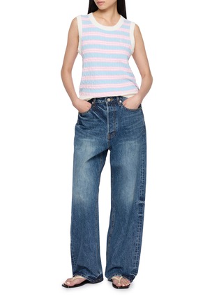 Figure View - Click To Enlarge - CLOVE - Bouclé Striped Contrast Trim Vest