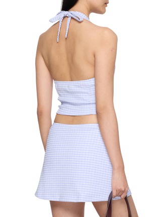 Back View - Click To Enlarge - CLOVE - Gingham Halter Tankini Swim Set