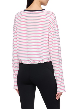Back View - Click To Enlarge - CLOVE - Striped Elasticated Hem Rash Guard