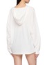 Back View - Click To Enlarge - CLOVE - Long Sleeve Deep V-Neck Lace Up Hooded Cotton Top