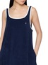  - CLOVE - Scoop Neck Contrast Trim Cotton Terry Mini Dress