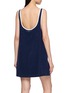 Back View - Click To Enlarge - CLOVE - Scoop Neck Contrast Trim Cotton Terry Mini Dress