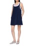 Figure View - Click To Enlarge - CLOVE - Scoop Neck Contrast Trim Cotton Terry Mini Dress