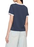 Back View - Click To Enlarge - CLOVE - Star Logo Contrast Trim Cotton Ringer T-Shirt