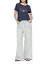 Figure View - Click To Enlarge - CLOVE - Star Logo Contrast Trim Cotton Ringer T-Shirt