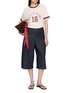 Figure View - Click To Enlarge - CLOVE - Retro Graphic Contrast Trim Cotton Jersey Ringer T-Shirt