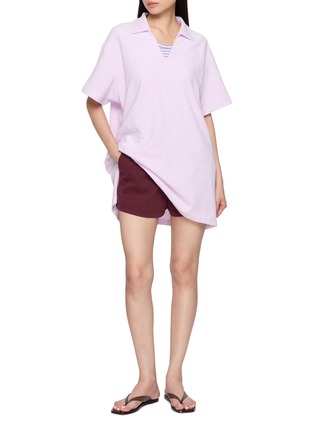 Figure View - Click To Enlarge - CLOVE - Oversized Terry Cotton Top