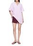 Figure View - Click To Enlarge - CLOVE - Oversized Terry Cotton Top