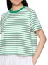  - CLOVE - Striped Logo Cotton T-Shirt