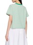 Back View - Click To Enlarge - CLOVE - Striped Logo Cotton T-Shirt