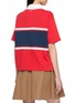 Back View - Click To Enlarge - CLOVE - Logo Colourblock Cotton Polo Shirt