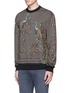 Front View - Click To Enlarge - - - Peacock print sweatshirt
