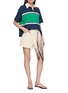 Figure View - Click To Enlarge - CLOVE - Logo Colourblock Cotton Polo Shirt