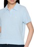  - CLOVE - Short Sleeve Bouclé Cotton Knit Polo Sweater