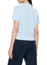 Back View - Click To Enlarge - CLOVE - Short Sleeve Bouclé Cotton Knit Polo Sweater