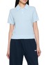 CLOVE Short Sleeve Bouclé Cotton Knit Polo Sweater