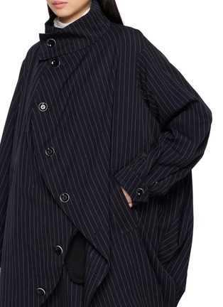  - ANREALAGE - Ball Pinstripe Stand Collar Coat