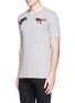 Front View - Click To Enlarge - - - Bird patch embroidery cotton T-shirt
