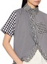  - ANREALAGE - Curved Hem Asymmetrical Patchwork Shirt