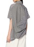 Back View - Click To Enlarge - ANREALAGE - Curved Hem Asymmetrical Patchwork Shirt
