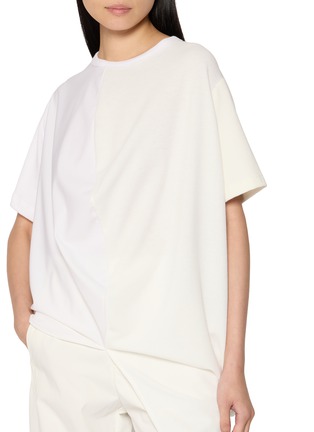  - ANREALAGE - Asymmetric Hem Draped Patchwork T-Shirt