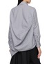 Back View - Click To Enlarge - ANREALAGE - Striped Asymmetrical Curved Hem Shirt