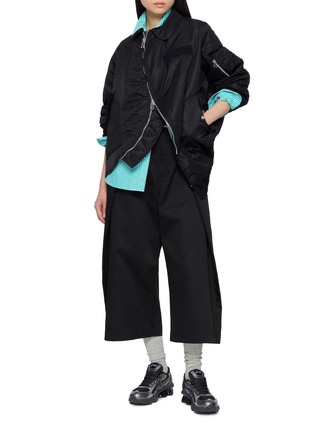 Figure View - Click To Enlarge - ANREALAGE - Wrap Chino Wide Leg Pants