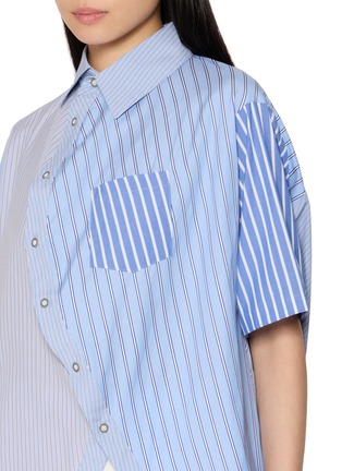  - ANREALAGE - Curved Hem Asymmetrical Patchwork Shirt