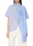 ANREALAGE Curved Hem Asymmetrical Patchwork Shirt