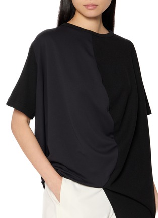  - ANREALAGE - Asymmetric Hem Draped Patchwork T-Shirt