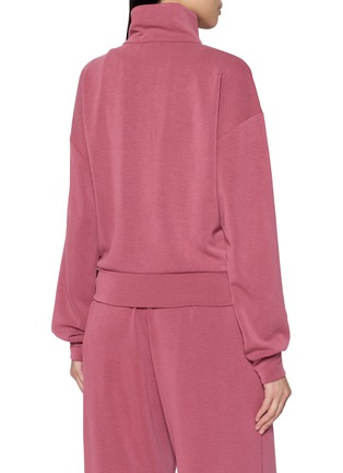 Back View - Click To Enlarge - BEYOND YOGA - Luxe Sandwash Half Zip Sweatshirt