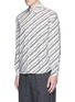 Front View - Click To Enlarge - - - Diagonal stripe cotton poplin shirt