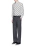 Figure View - Click To Enlarge - - - Diagonal stripe cotton poplin shirt