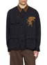 BAZISZT Dario Embroidered Textured Cotton Shirt Jacket