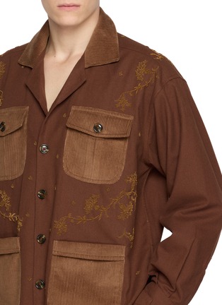  - BAZISZT - Anakin Embroidered Contrast Corduroy Pocket Overshirt