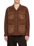 BAZISZT Anakin Embroidered Contrast Corduroy Pocket Overshirt