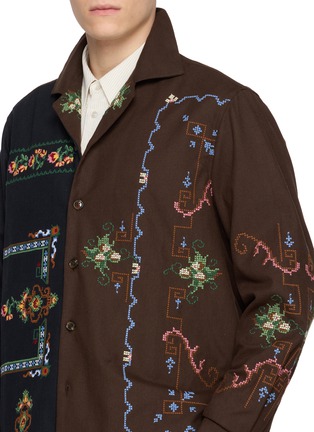  - BAZISZT - Queenie Colour Block Embroidered Shirt